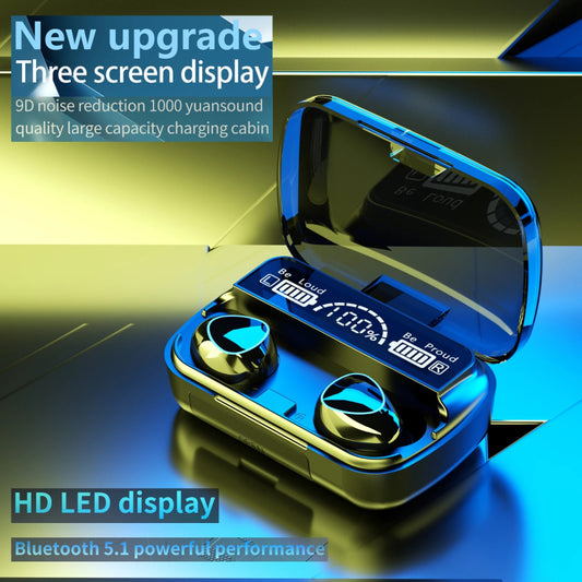 🚀 M10 Max True Wireless Earbuds | Bluetooth 5.1, Long Battery, Waterproof & Touch Control