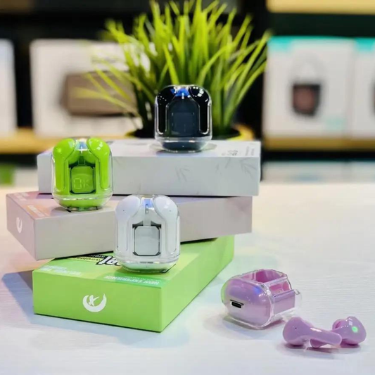 Air 31 Clear Case Bluetooth 5.3 Earbuds with Fast Charging