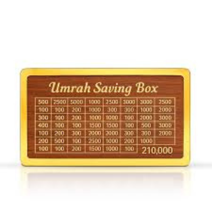 Premium Wooden Umrah Saving Box – Dark Brown