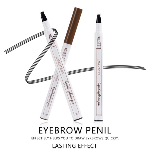 4-Tip Waterproof Eyebrow Pen – Natural Look, Smudge-Proof