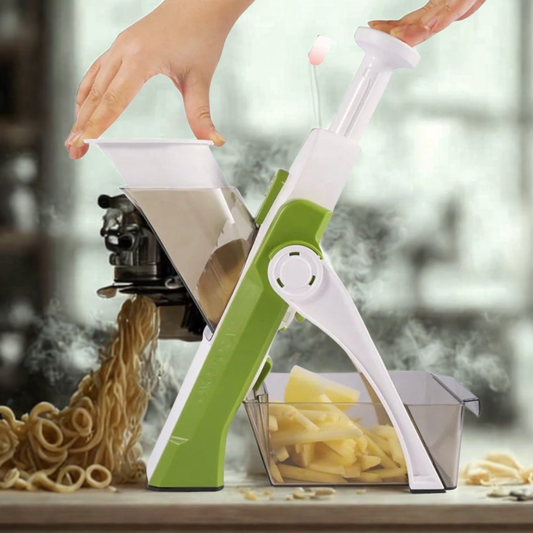 brava Spring Slicer Adjustable Multi-Functional Vegetable Slicer – Safe Mandoline Cutter for Potato