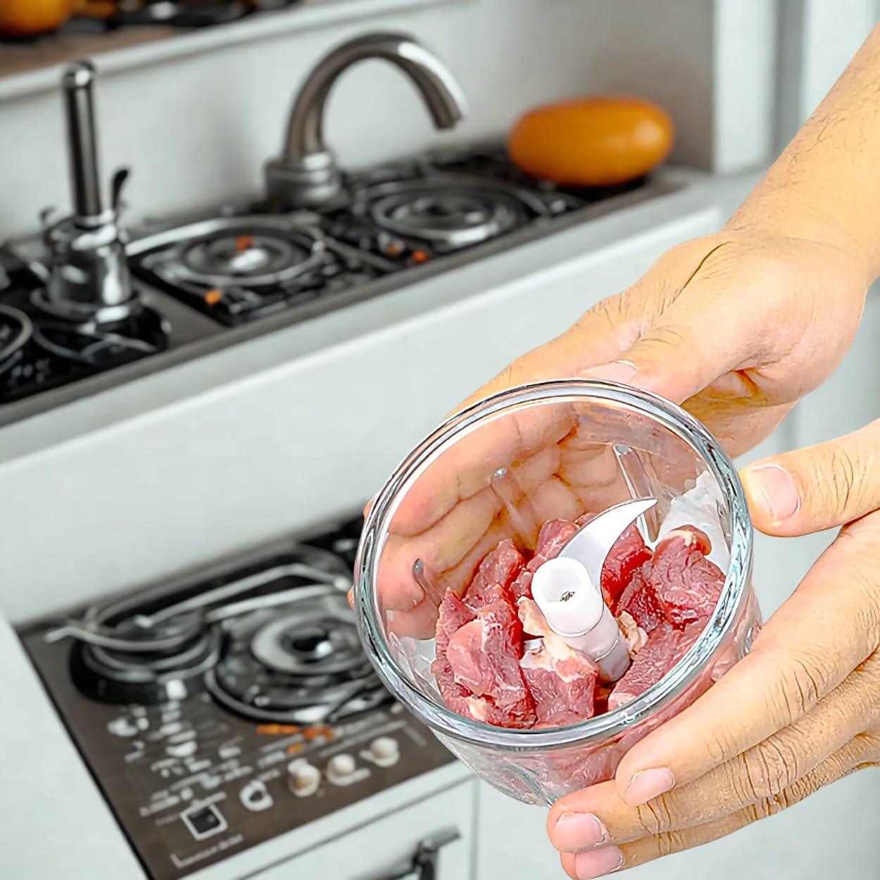 Multi-Function Hand Chopper – Sharp Blades for Smooth Cutting 🔪